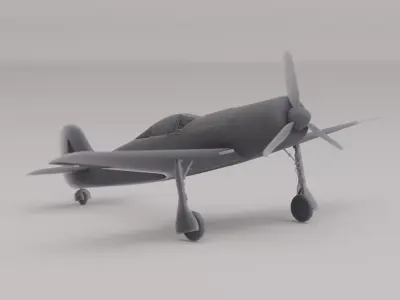 Focke-Wulf Fw 190 Fighter-bomber Germany WWII 1940 3D print model