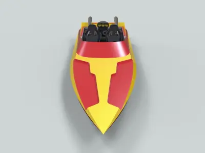 Motorboat speed boat 3D model