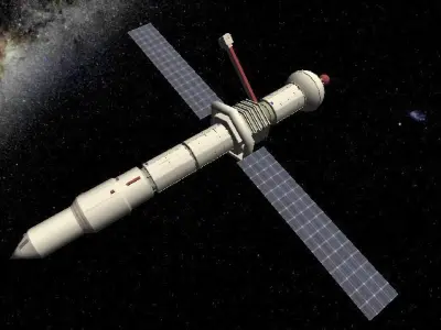 Satellite LOW POLY Low-poly 3D model