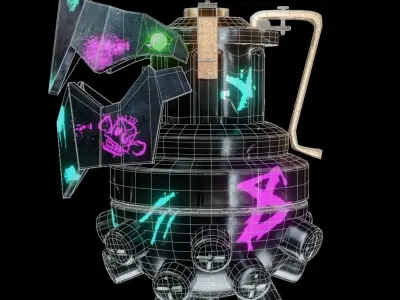 Jinx grenade  Low-poly 3D model