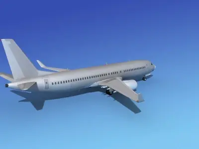 Boeing 737-800 Bare Metal 3D model