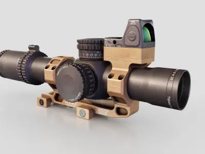 Geissele Super Precision 30mm and 34mm Scope Mount Free low-poly 3D model