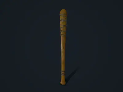 Barbed Wire Bat Low-poly 3D model