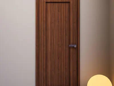 Door 1 wooden 3D model