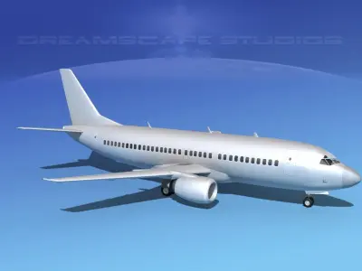 Boeing 737-300 Bare Metal 3D model