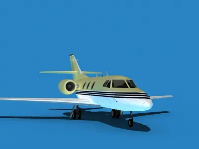 Dassault Falcon 10 V04 3D model
