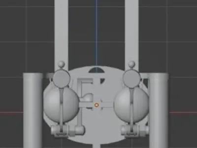 Villa Perosa Aircraft Submachinegun 3D model