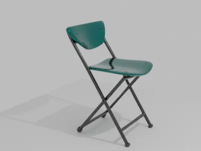 Folding Chair Low-poly 3D model