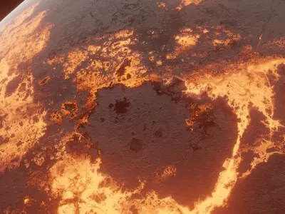 Planet Space Ready to game  Low-poly 3D model 9