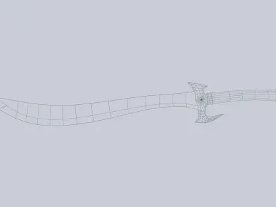 Nature blade Low-poly 3D model order