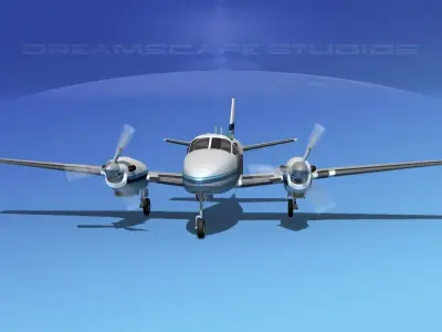 Beechcraft King Air C90 V04 3D model