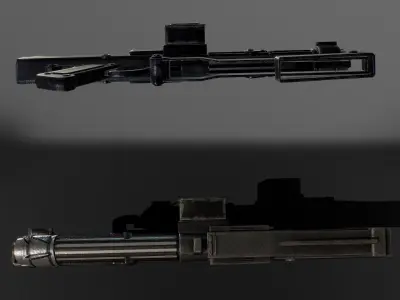 Star wars dc-15s blaster Carbine Low-poly 3D model