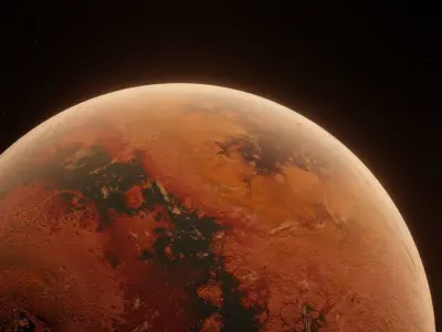 Planet Space Ready to game  Low-poly 3D model 5