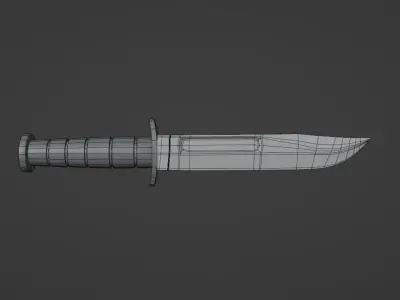 Knife Low-poly - game ready - pbr Free low-poly 3D model