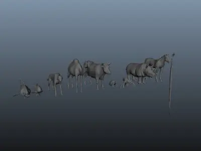 3D Lowpolygon Animals ver 1 Low-poly 3D model