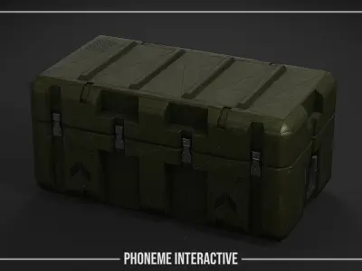 Military Case Game Ready Tactical Storage Box with 4K PBR Low-poly 3D model