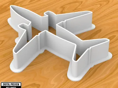 Boeing 737 Aircraft Dough Fondant Cookie Cutter 3D print model