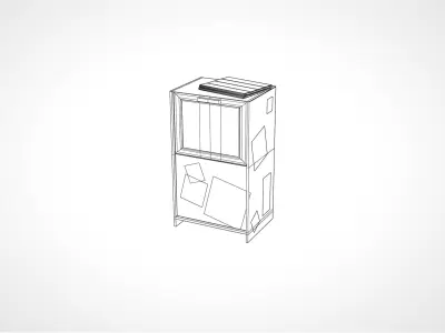 Newspaper box Free 3D model