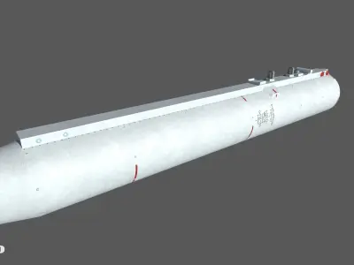 S25 Soviet Unguided Missale PBR Game Model Low-poly 3D model