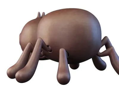 Cartoon Spider Character 3D model