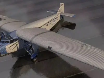 5-AT Trimotor 3D model