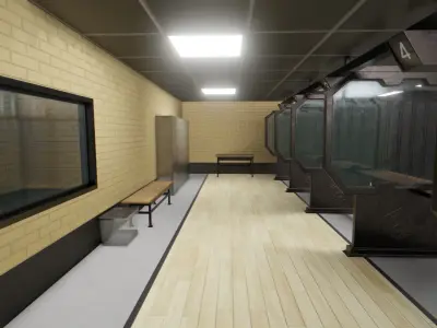 Shooting Range Low-poly 3D model