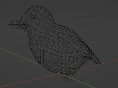 Low Poly American Robin Bird Free low-poly 3D model