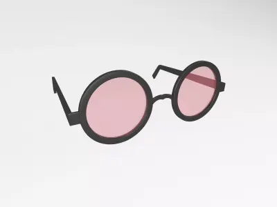 Cartoon Glasses v1 004 Low-poly 3D model