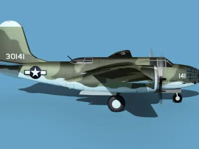 Douglas A-20A Havoc V03 3D model
