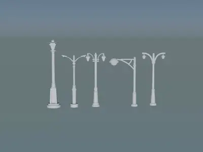 Historic Oakland Iron Street Light pole 3D print model