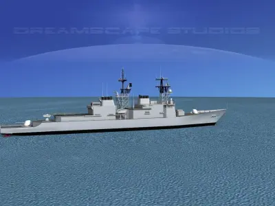 Spruance Class DD969 USS Peterson 3D model