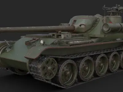 Tank Uralmash SU 101 Mental ray 3D model