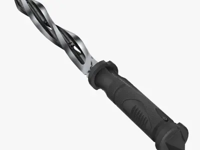 Combat knife Low-poly 3D model