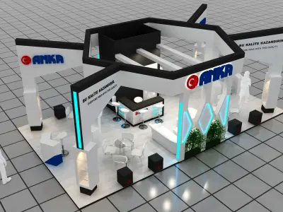 Exhibition Stand - ST0026 3D model