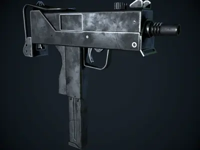 Mac 10 Low-poly 3D model