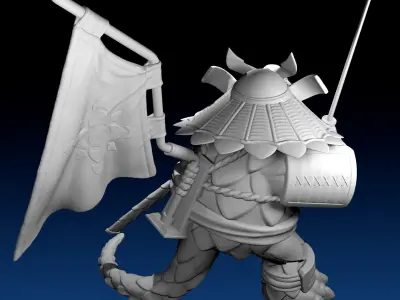 Pangolin Samurai Swordsman 3D print model