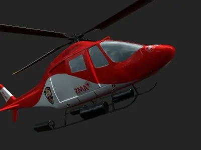 Red Cross Helicopter 3D model