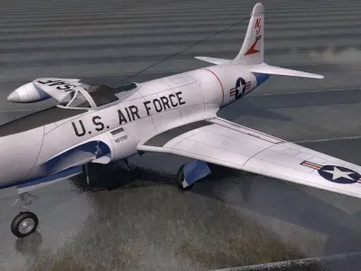 Lockheed P-80 Shooting Star 3D model