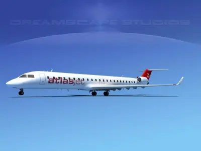 Bombardier CRJ900 Atlas Jet 3D model
