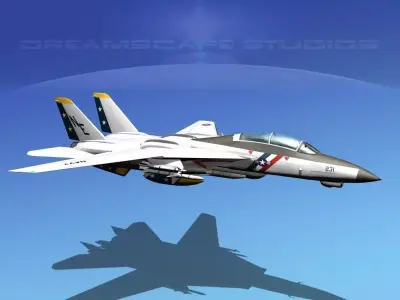 Grumman F-14D Tomcat T04a VF2 3D model
