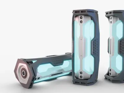 SciFi Rapid Medication Dispenser Low-poly 3D model