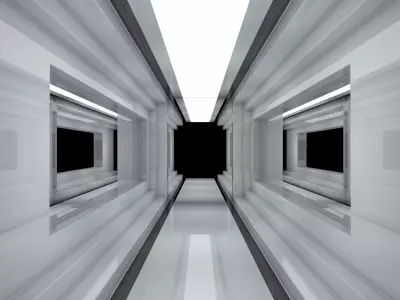Sci Fi Room Low-poly 3D model 43