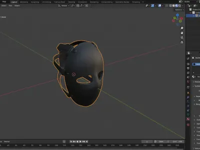 Bulletproof Mask Low-poly 3D model