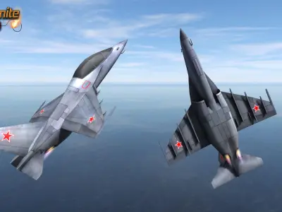 Mobile Low Poly Yakovlev Yak130 Low-poly 3D model