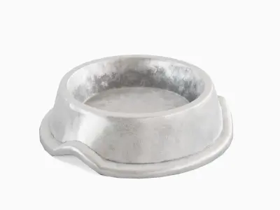 Metal Dog Bowl 05 Low-poly 3D model