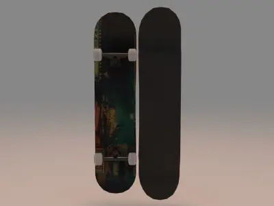 Tokyo Nights Skateboard 3D model