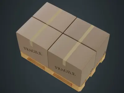 Pallet 2A Low-poly 3D model
