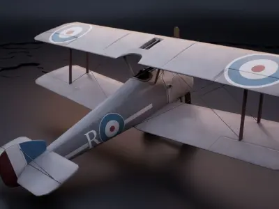 Sopwith Camel - ww1 airplane 3D model