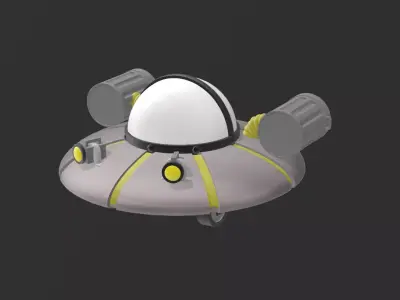 Rick and Morty spaceship 3D print model