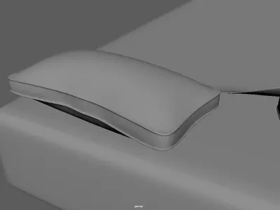 Beds quilt pillow Free 3D model